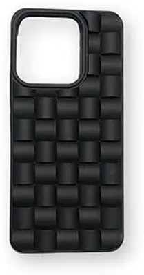 SharmaSoft Back Cover for Apple iPhone 13 / 14 Protruding Frame Detailed Special Patterned Silicone(Black, Silicon)