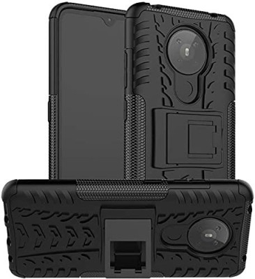SOULSHINE Back Cover for NOKIA 5.3 Heavy-Duty Dazzle with Kickstand Protective Back(Black, Rugged Armor, Pack of: 1)