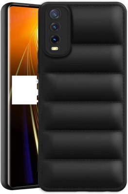SnapStar Back Cover for Vivo Y20(Puffer Case | Camera Protection | Soft & Flexible Case)(Black, Shock Proof, Silicon, Pack of: 1)