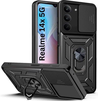 KWINE CASE Back Cover for RealMe 14x 5G(Black, Rugged Armor, Pack of: 1)