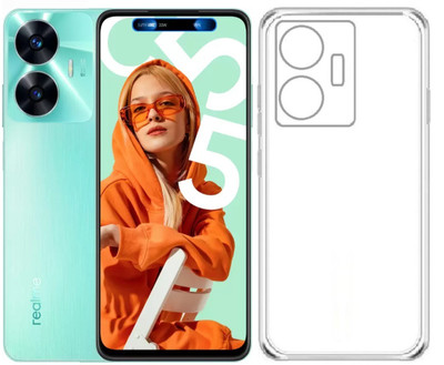 Carrywrap Back Cover for Realme C55(Transparent, Camera Bump Protector, Pack of: 1)