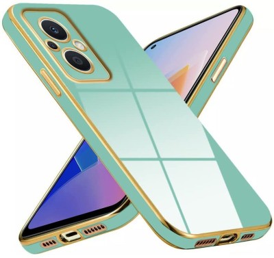 Accesories Legacy Back Cover for Oppo F21 pro 5G,Oppo F21s Pro 5G Back Cover | Gold Electroplating 6D Chrome Back Cover(Green, Dual Protection, Pack of: 1)