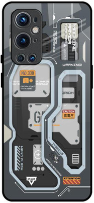 QRIOH Glass Back Cover for OnePlus 9 Pro(Grey, Grip Case, Pack of: 1)