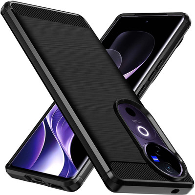 skyro Back Cover for Vivo V40 5G, V40 Pro 5G, T3 Ultra 5G(Black, Flexible, Pack of: 1)