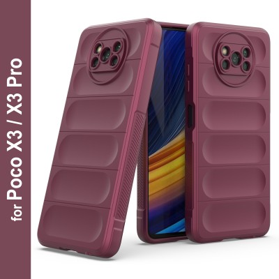GLOBAL NOMAD Back Cover for Poco X3, Poco X3 Pro(Maroon, Grip Case, Silicon, Pack of: 1)