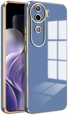 RESOURIS Back Cover for Vivo V40E 5G, Vivo V40E, iQOO Z9S 5G, iQOO Z9S(Blue, Gold, Camera Bump Protector, Silicon, Pack of: 1)