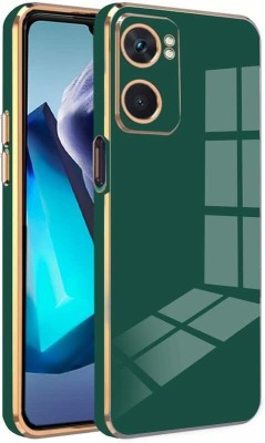 NICPIC Back Cover for Oppo K10 5G(Green, Gold, Camera Bump Protector, Silicon, Pack of: 1)