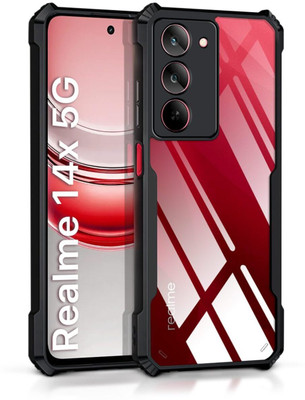 KRBL Back Cover for Realme 14x 5G | Realme P3x 5G-v7(Black, Camera Bump Protector, Pack of: 7)