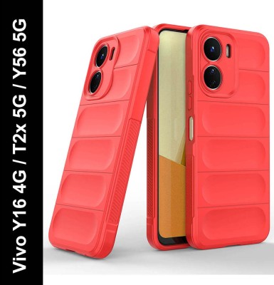 Casotec Back Cover for Vivo Y16 4G, Vivo T2x 5G, Vivo Y56 5G(Red, Silicon, Pack of: 1)