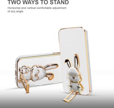 RESOURIS Back Cover for SAMSUNG Galaxy S23 5G(White, Gold, Cases with Holder, Silicon, Pack of: 1)