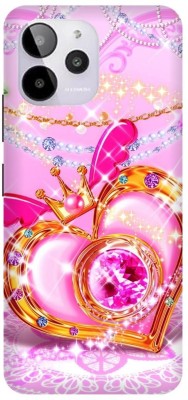 DIKRO Back Cover for LAVA YUVA 2 PRO, LZX408, PINK, DIAMOND, HEART, LOVE(Black, Flexible, Silicon, Pack of: 1)