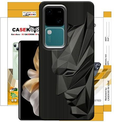 CASEKOO Back Cover for Vivo V30 5G, Vivo V30 Pro 5G(Black, Shock Proof, Silicon, Pack of: 1)