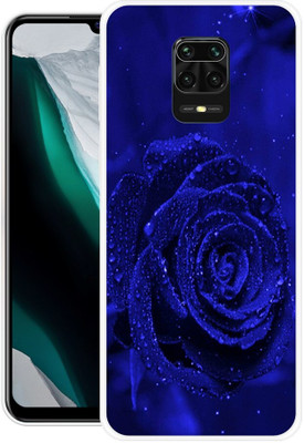 Rockyard Back Cover for REDMI Note 9 Pro Max, M2003J6B1I, BLUE, ROSE, ROSES, FLOWER(Blue, Flexible, Silicon, Pack of: 1)