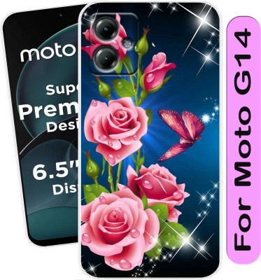 SmartGoldista Back Cover for Motorola Moto G14(Transparent, Flexible, Silicon, Pack of: 1)