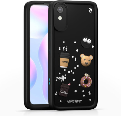56 CASE AND COVER Back Cover for Redmi 9i(Black, Silicon, Pack of: 1)