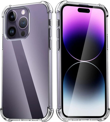 CLOVYR Back Cover for iPhone 14 Pro MaxBumper Silicon Transparent Case(Transparent, Camera Bump Protector, Silicon, Pack of: 1)