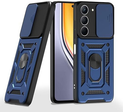 SMARTACCESSS Back Cover for Realme Narzo 80X 5G, realme P3x 5G, realme 14x 5G(Blue, Ring Case, Pack of: 1)