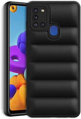 56 CASE AND COVER Back Cover for Samsung Galaxy A21S(Black, Silicon, Pack of: 1)