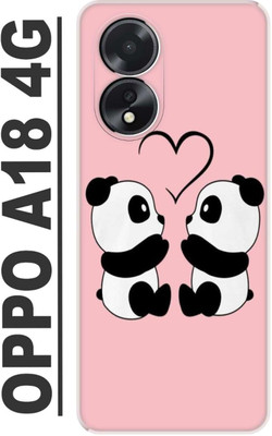 Vojica Back Cover for OPPO A18 4G, CPH2619 Cute Panda Love Back Cover(Multicolor, Flexible, Silicon, Pack of: 1)