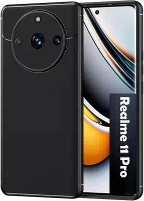 KGL KING Back Cover for Realme 11 Pro 5G(Black, Matte Finish, Silicon, Pack of: 1)