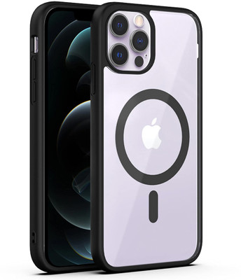 Casotec Back Cover for Apple iPhone 12 Pro Max(Black, Silicon, Pack of: 1)