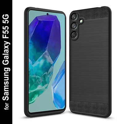Zapcase Back Cover for Samsung Galaxy F55 5G(Black, Grip Case, Silicon, Pack of: 1)