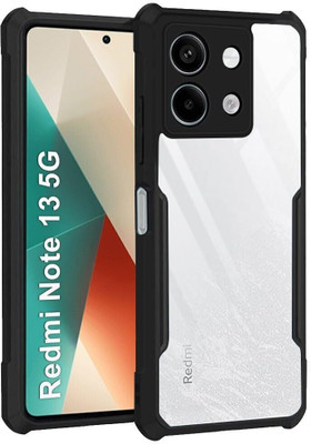 spaziogold Back Cover for Mi Redmi Note 13 5G (Black Border and Transparent back)(Transparent, Black, Hard Case, Pack of: 1)