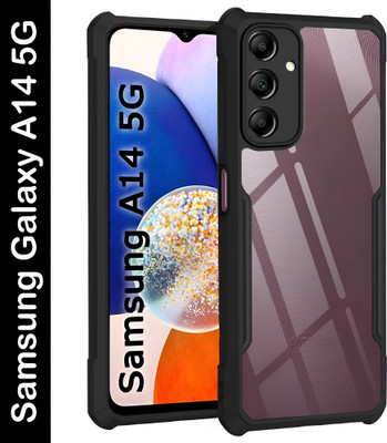 ADI Creations Back Cover for Samsung Galaxy A14 5G(Black, Transparent, Camera Bump Protector, Pack of: 1)