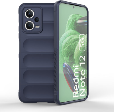 MOBIRUSH Back Cover for Poco X5 5G(Blue, Grip Case, Silicon, Pack of: 1)