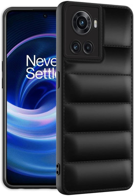 VAPRIF Back Cover for OnePlus 10R 5G, Camera Bump Protector | 360 Protection(Black, Puffer, Pack of: 1)
