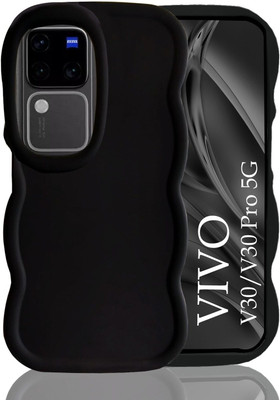 KC Back Cover for Vivo V30 Pro 5G(Black, Shock Proof, Silicon, Pack of: 1)