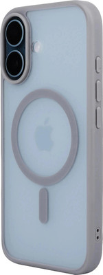 Tekne Back Cover for Anti-Fingerprint Case for iPhone 16 Apple MagSafe Compatible Shock-Absorbing Protection(Grey, Matte Finish, Pack of: 1)