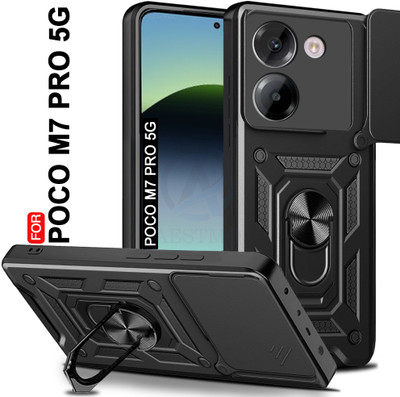 AESTMO Back Cover for Poco M7 Pro 5G(Black, Slider, Pack of: 1)