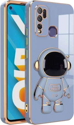 V-TAN Back Cover for Vivo Y50, Vivo Y30(Blue, Gold, Shock Proof, Silicon, Pack of: 1)