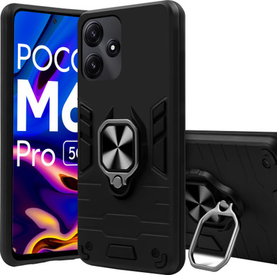 BOZTI Back Cover for Poco M6 Pro 5G(Black, Rugged Armor, Pack of: 1)