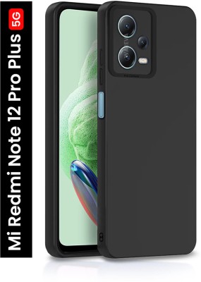 WAREVA Back Cover for REDMI Note 12 Pro+ 5G(Black, Grip Case, Silicon, Pack of: 1)