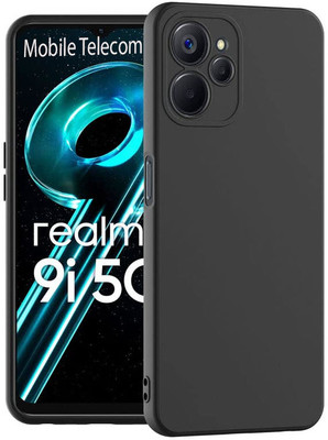 Outlier Back Cover for Realme 9i 5G(Black, Silicon)