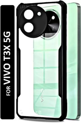 vizo Front & Back Case for Vivo T3x 5G, Vivo t3x 5g(Black, Shock Proof)