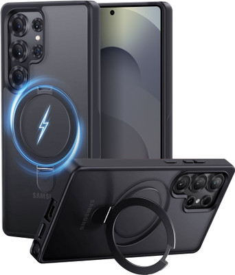 Enflamo Back Cover for Samsung Galaxy S25 Ultra(Black, Stand, Pack of: 1)