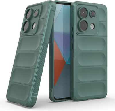 GLOBAL NOMAD Back Cover for Poco X6 5G(Green, 3D Case, Silicon, Pack of: 1)