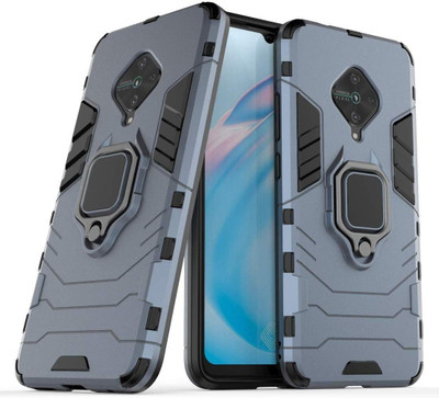 KrKis Back Cover for Vivo S1 Pro(Black, Blue, Shock Proof, Pack of: 1)