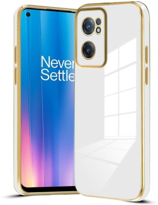 Apurb store Back Cover for OnePlus Nord CE 2 5G Luxury Square Plating Case Solid Color Soft Silicone Back Cover(White, Shock Proof, Silicon, Pack of: 1)