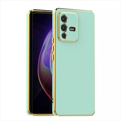 Seetu Back Cover for Vivo V23 5G(Green, Camera Bump Protector, Silicon, Pack of: 1)