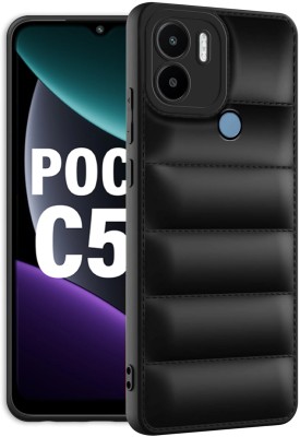 BOZTI Back Cover for Poco C51(Black, Puffer, Silicon, Pack of: 1)