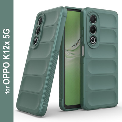 Zapcase Back Cover for OPPO K12x 5G(Green, 3D Case, Silicon, Pack of: 1)
