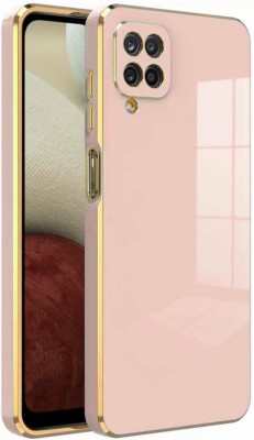 RESOURIS Back Cover for SAMSUNG Galaxy M32, SAMSUNG M32(Pink, Gold, Camera Bump Protector, Silicon, Pack of: 1)