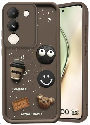 LHR Back Cover for Vivo Y200e 5G, Vivo T3 5G(Brown, Flexible, Silicon, Pack of: 1)