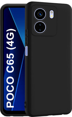 CEDO XPRO Back Cover for Poco C65 4G(Black, Dual Protection, Silicon, Pack of: 1)