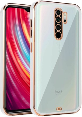 ELEF Back Cover for Redmi Note 8 Pro Electroplating TPU Transparent Soft Silicon Chrome Case(White, Flexible, Silicon, Pack of: 1)