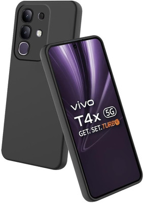BRENZZ Back Cover for Vivo T4X 5G, (ca), vivo T4x 5G(Black, Matte Finish, Pack of: 1)